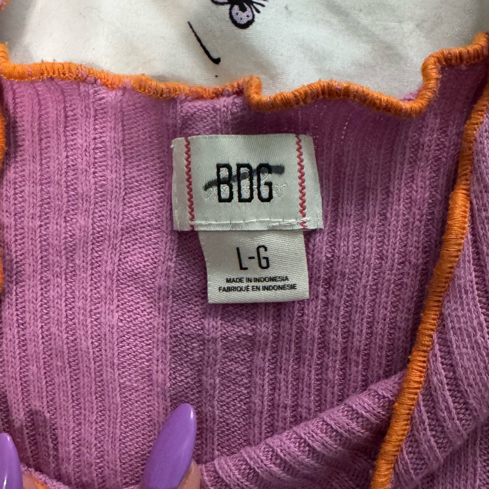 Purple Ribbed  Top - Picture 3 of 3